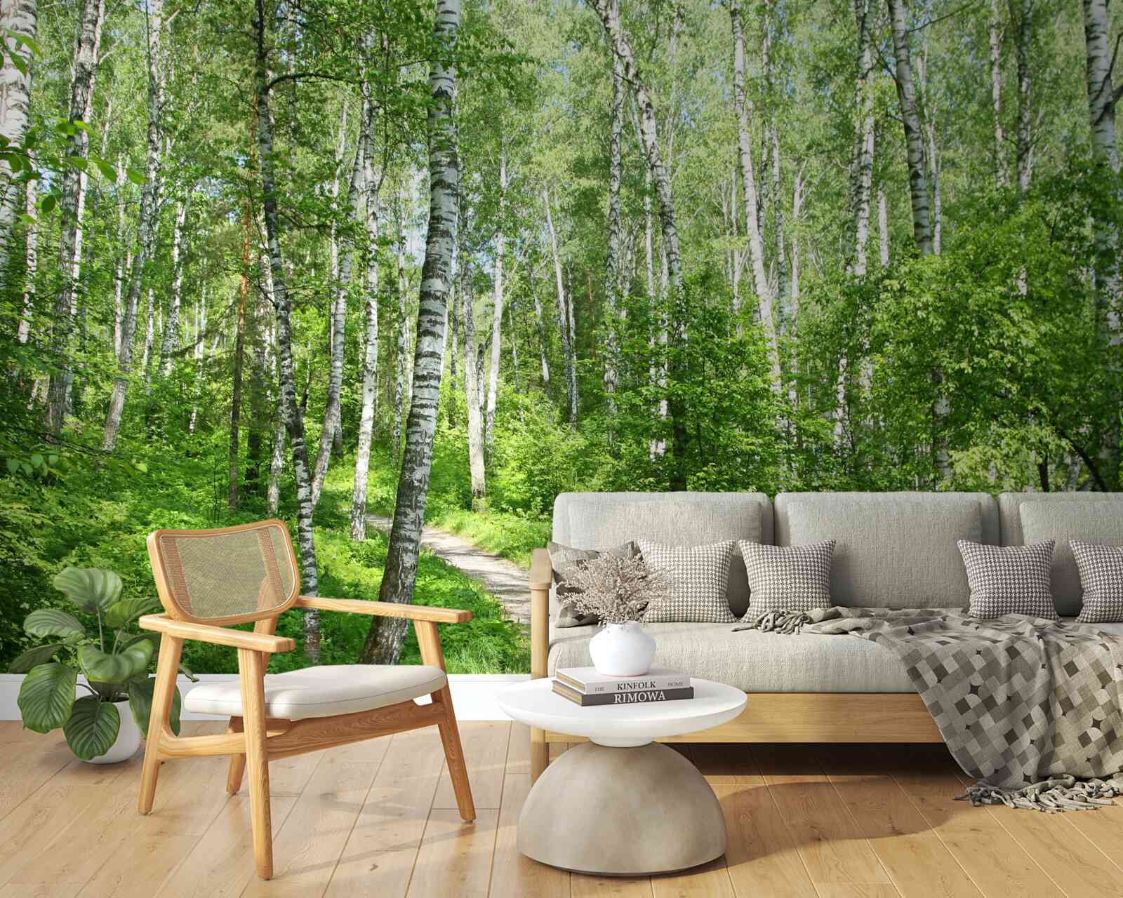 Fototapeta cesta do zeleného Brezového hája