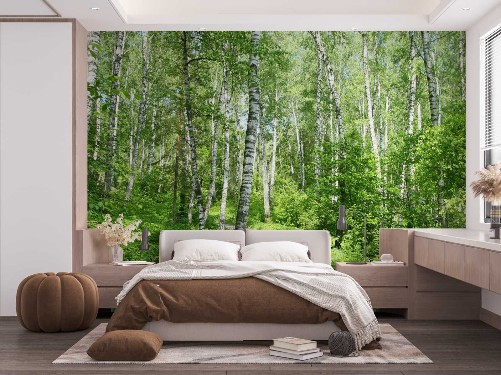 Fototapeta cesta do zeleného Brezového hája