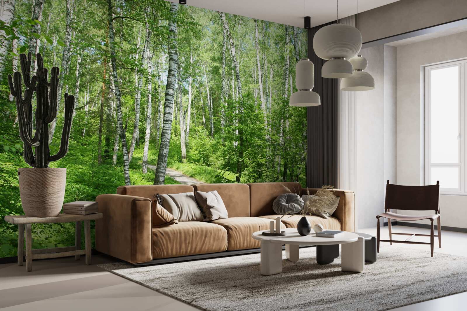 Fototapeta cesta do zeleného Brezového hája