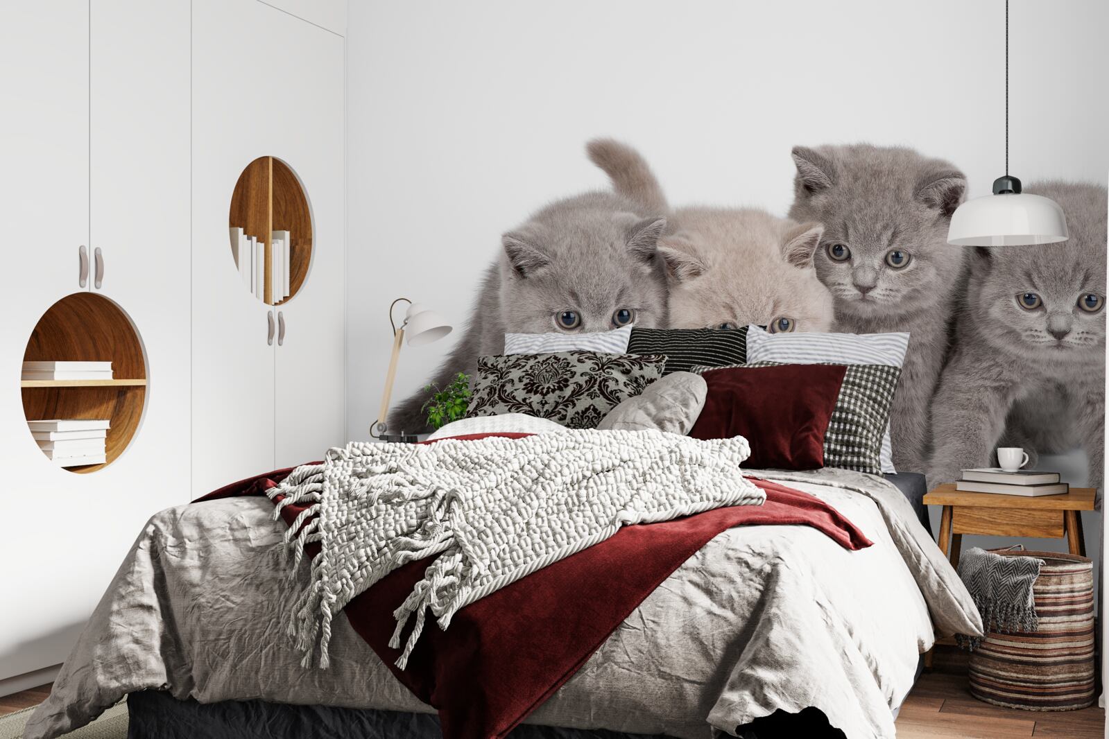 Fototapeta štyri malé roztomilé mačiatko