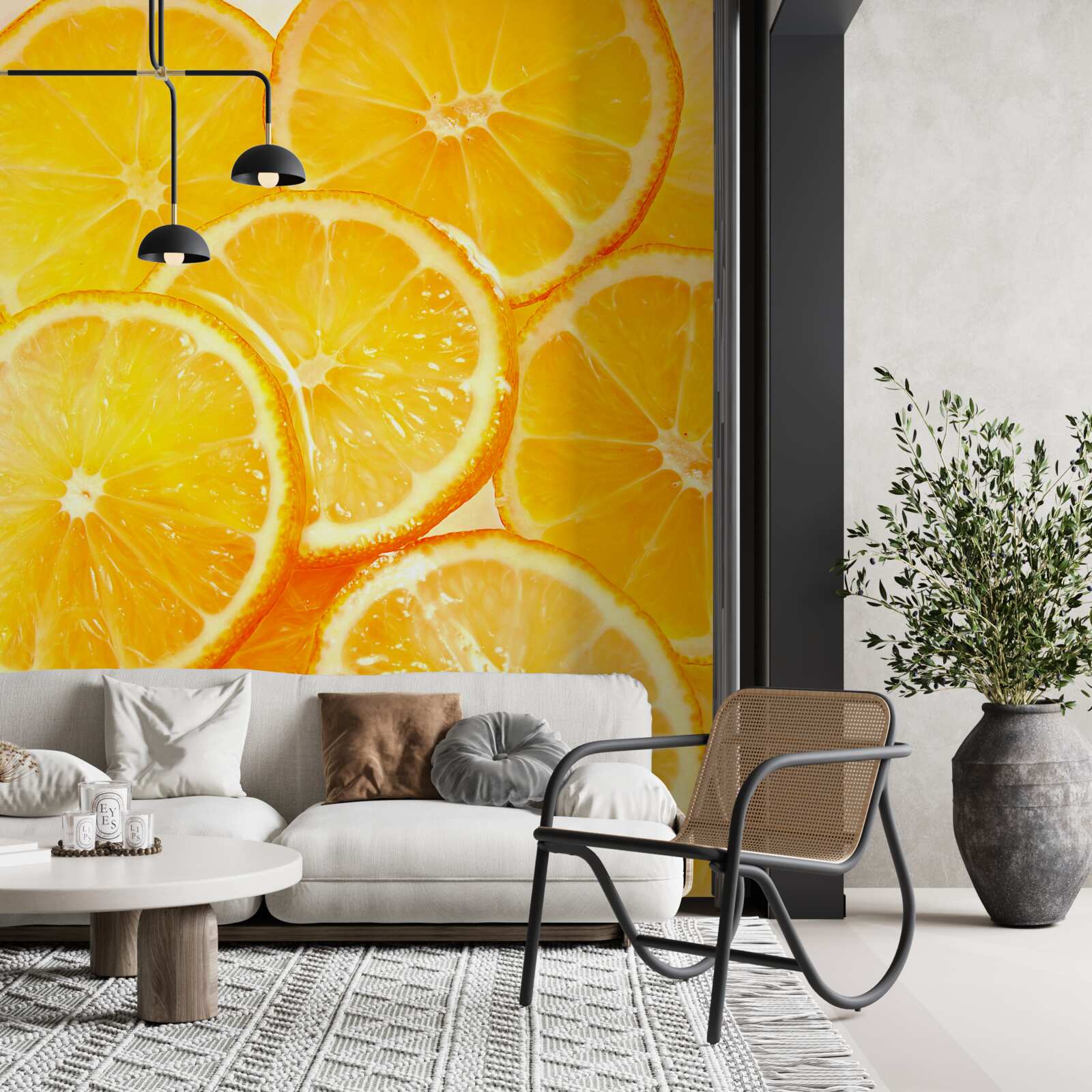 Fototapeta šťavnaté a žiarivo oranžové plátky