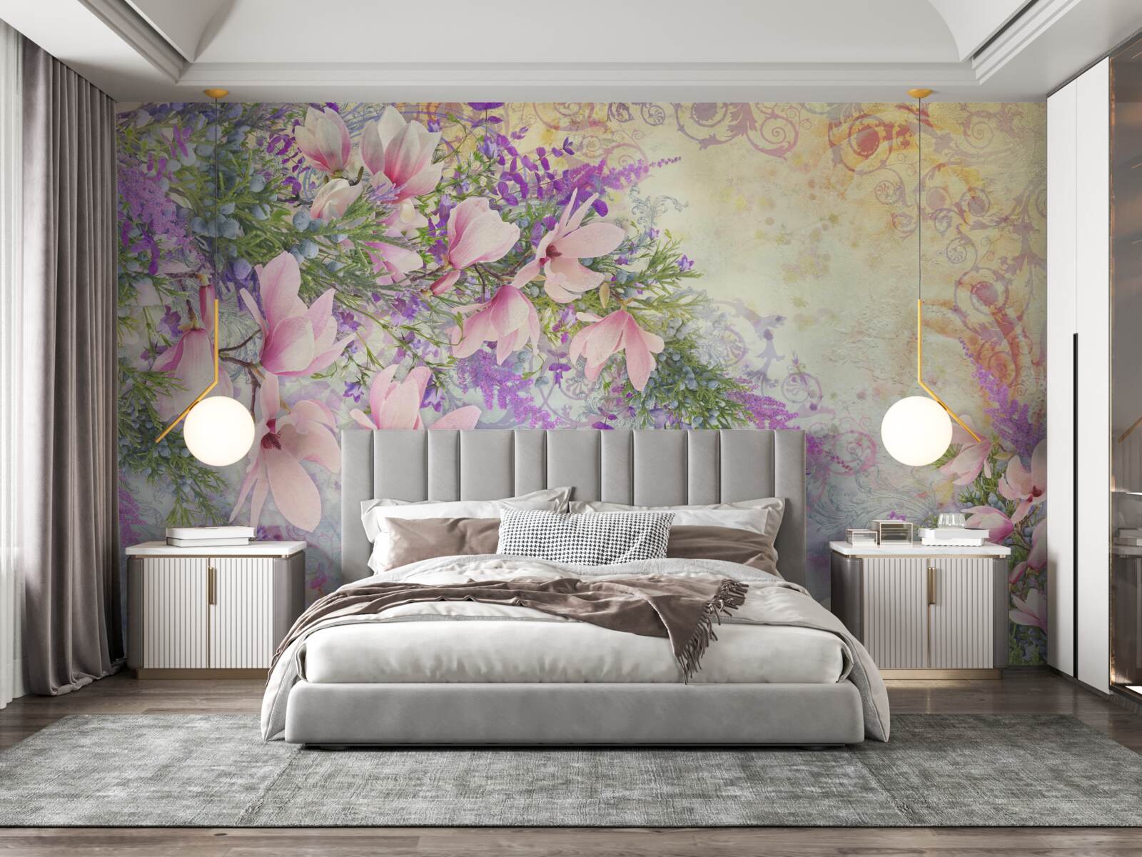 Fototapeta svetlé kvety žiaria na jemnom pozadí