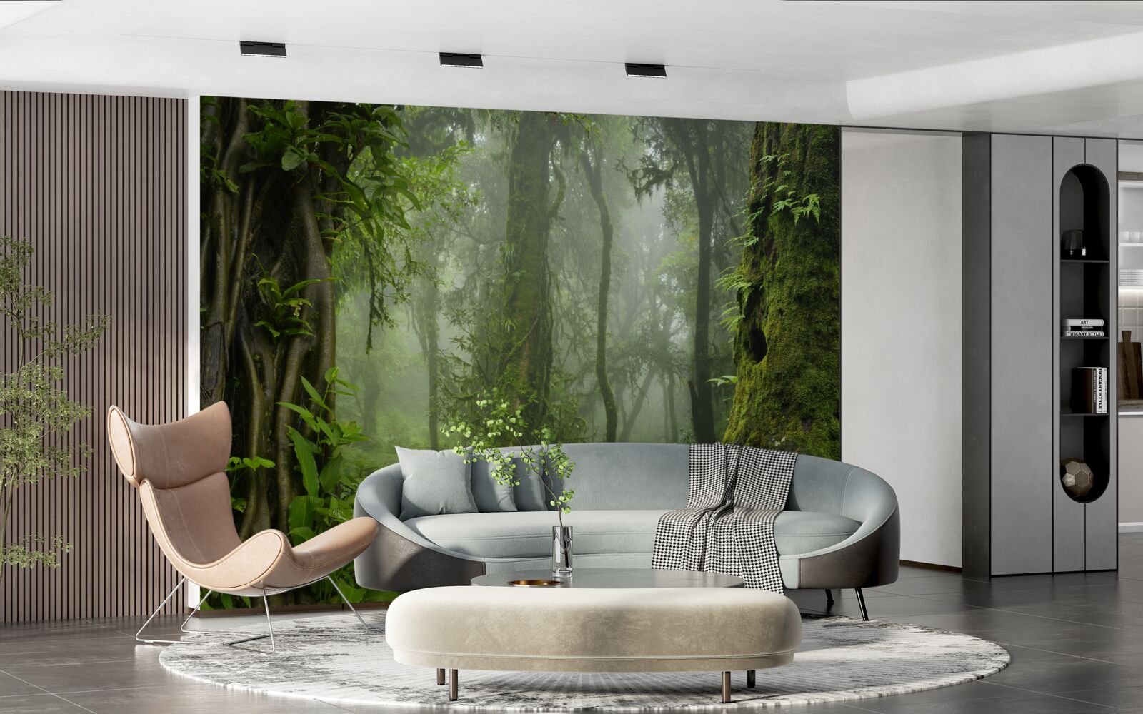 Fototapeta silné dažde v starom lese