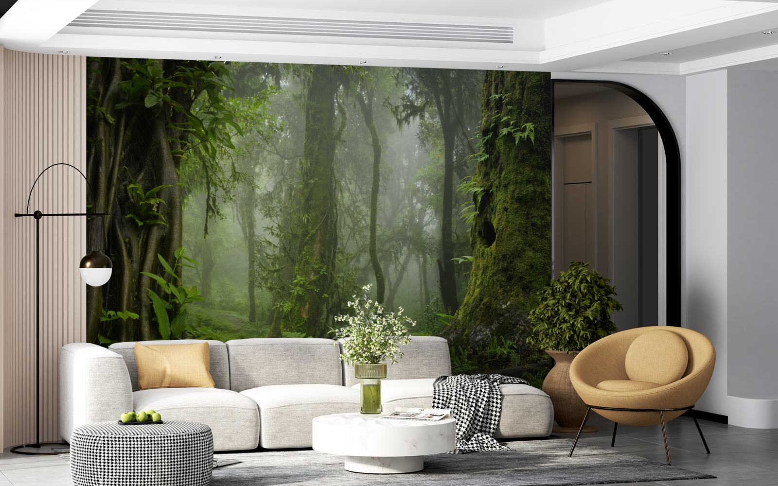 Fototapeta silné dažde v starom lese