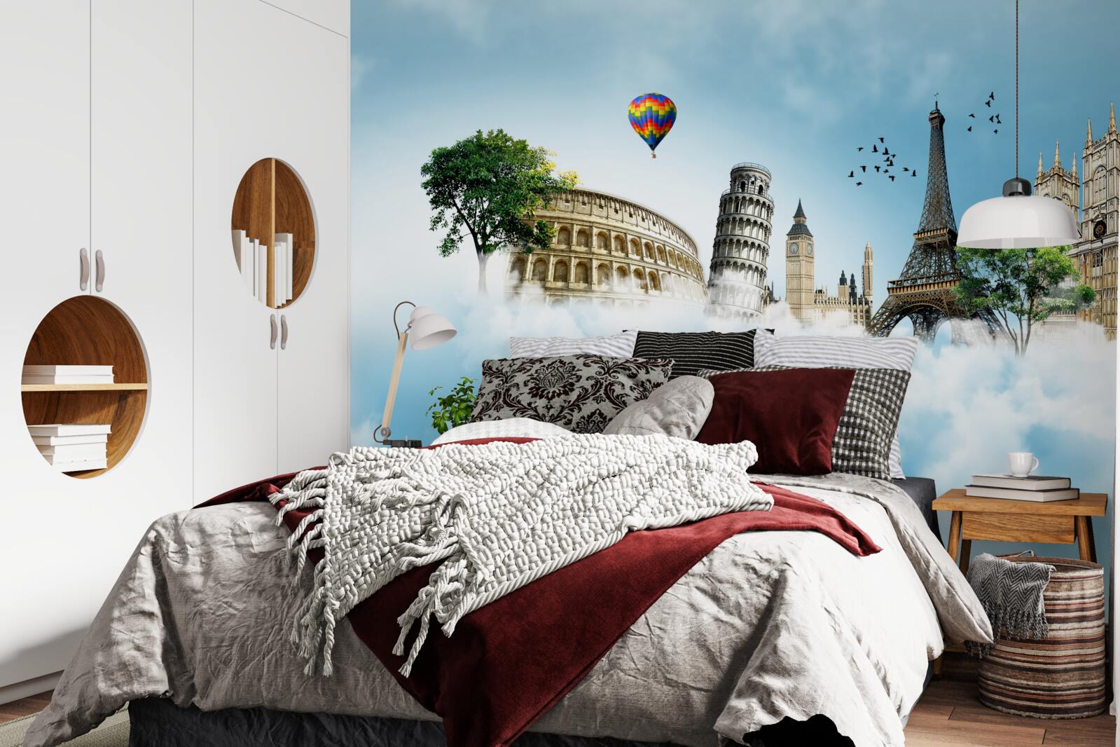 Fototapeta dominanty európskych miest na oblohe