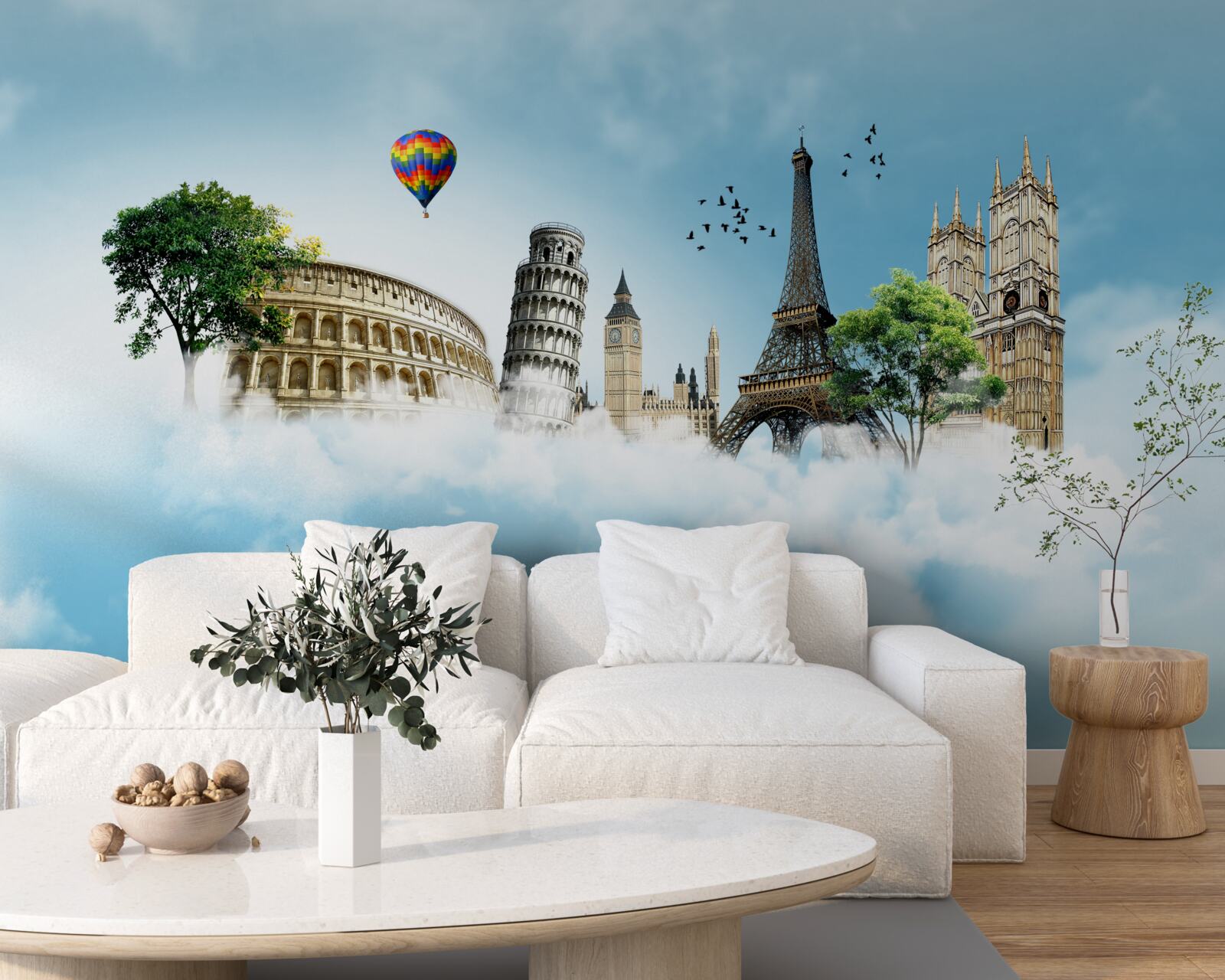 Fototapeta dominanty európskych miest na oblohe