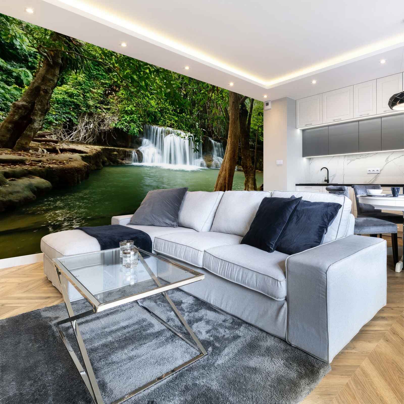 Fototapeta vodopád v starom lese