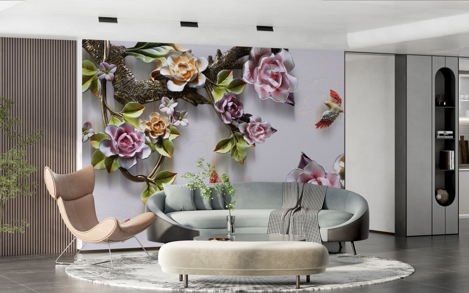 Fototapeta vtáky majú radi nektár kvitnúcich rastlín