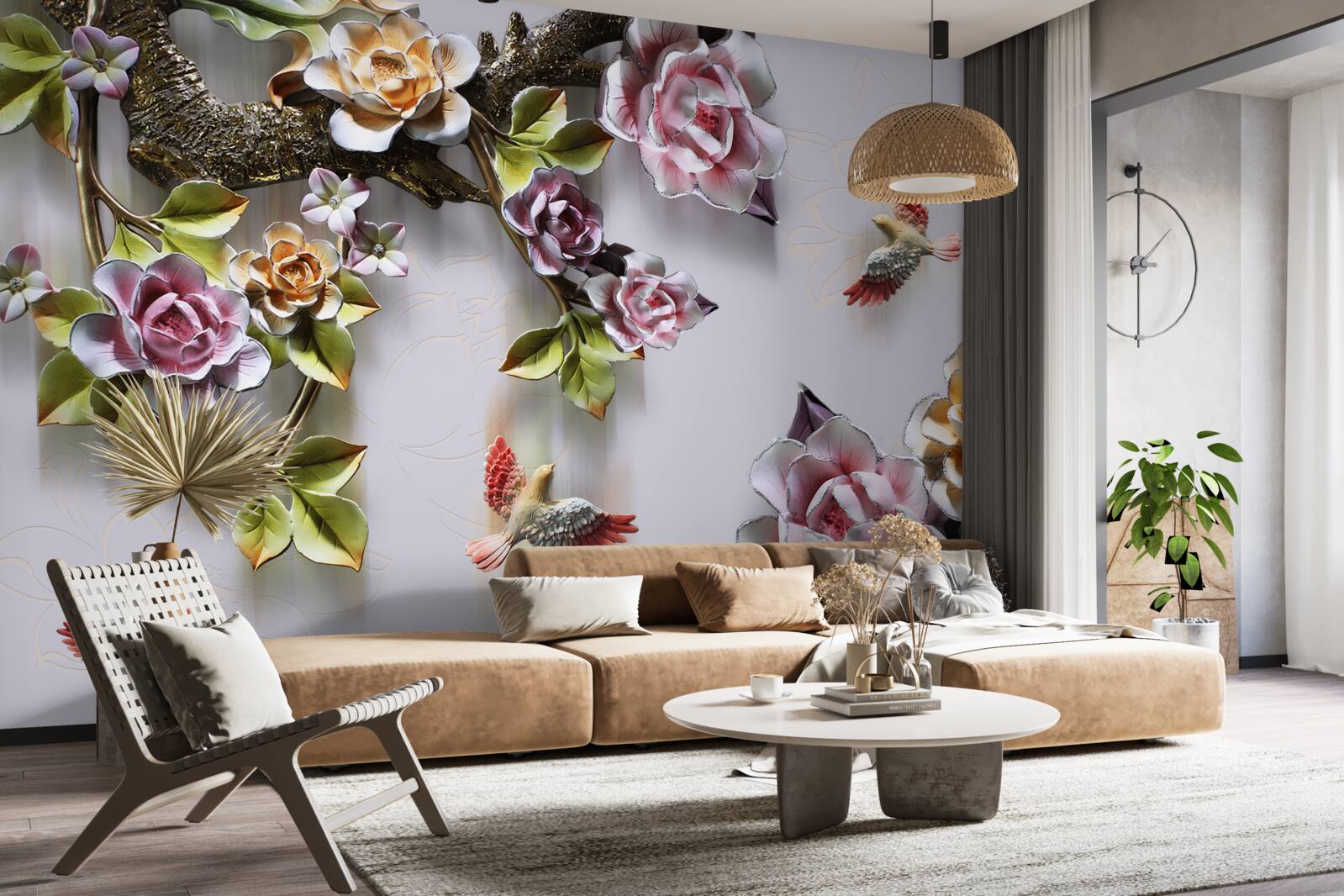 Fototapeta vtáky majú radi nektár kvitnúcich rastlín