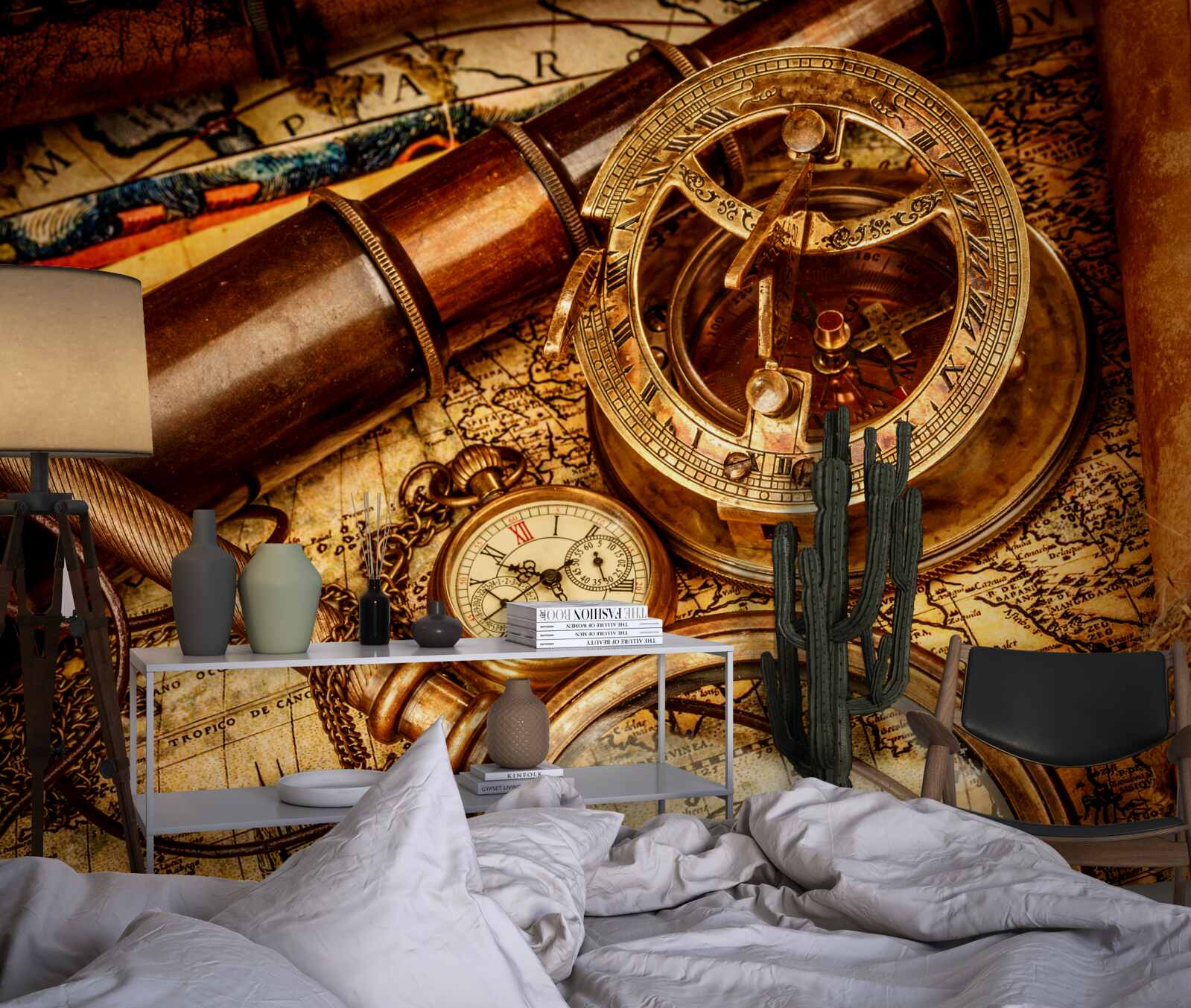 Fototapeta navigačné zariadenia, ako je kompas a iné navigačné položky