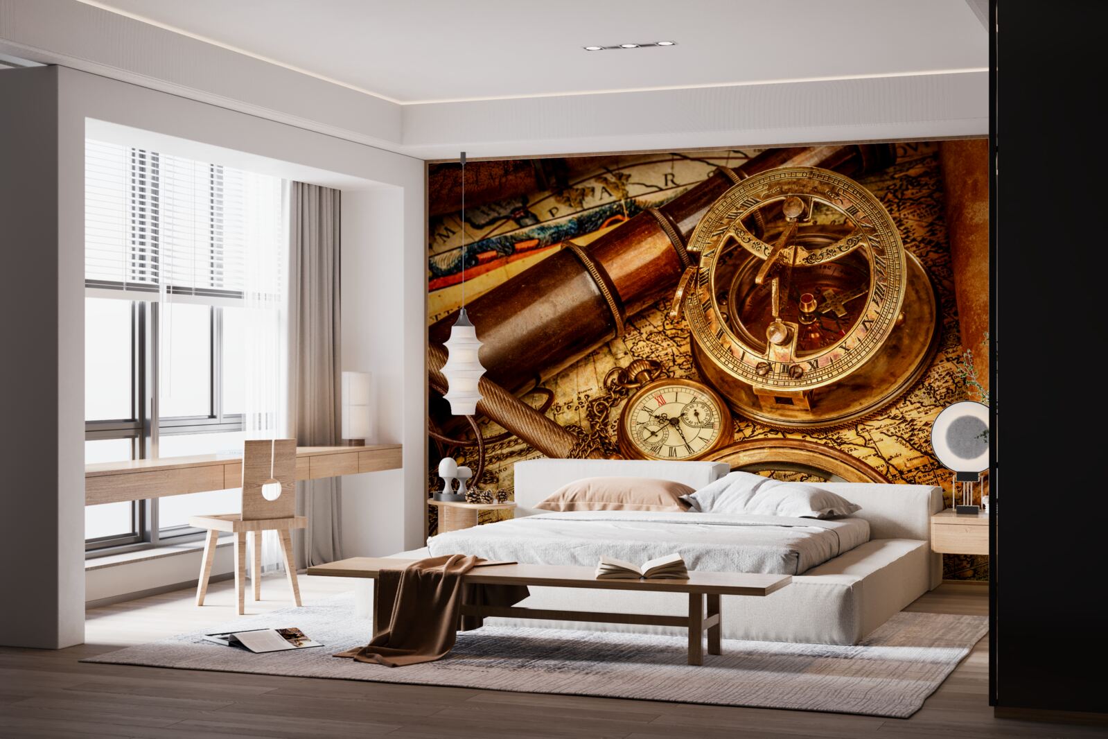 Fototapeta navigačné zariadenia, ako je kompas a iné navigačné položky