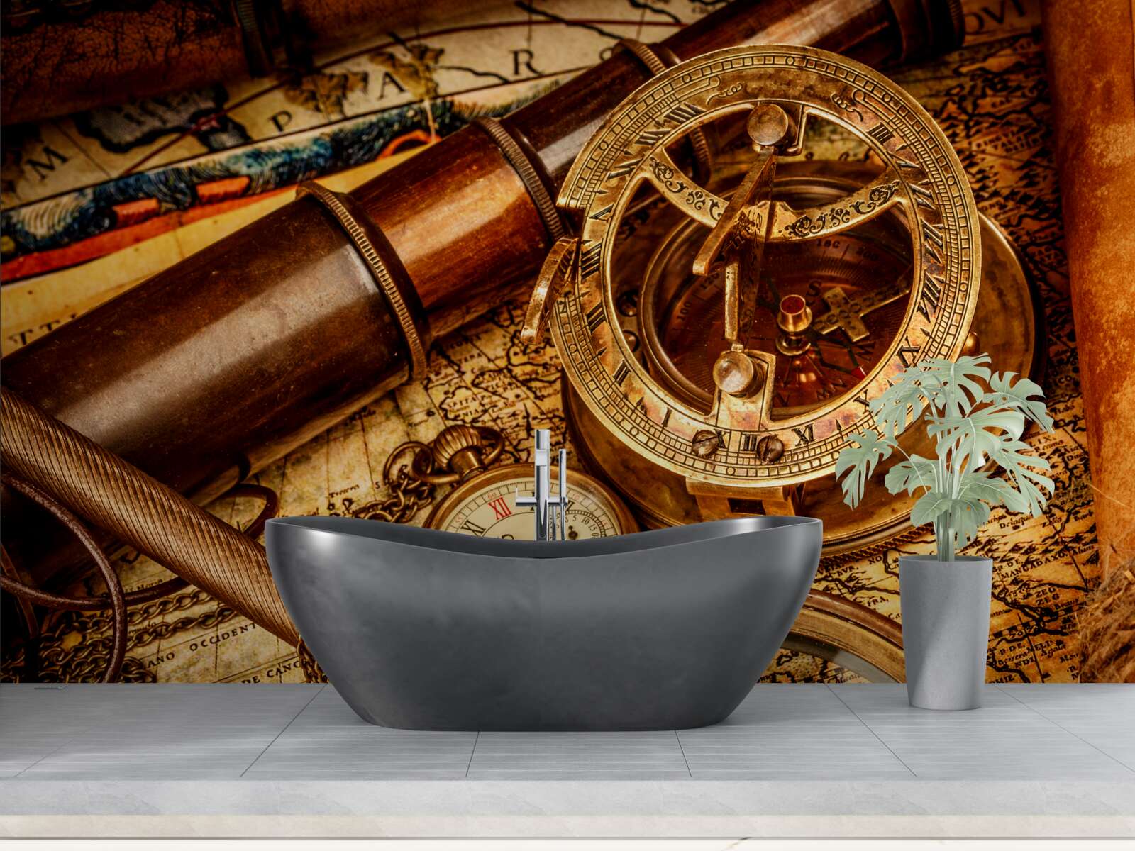 Fototapeta navigačné zariadenia, ako je kompas a iné navigačné položky