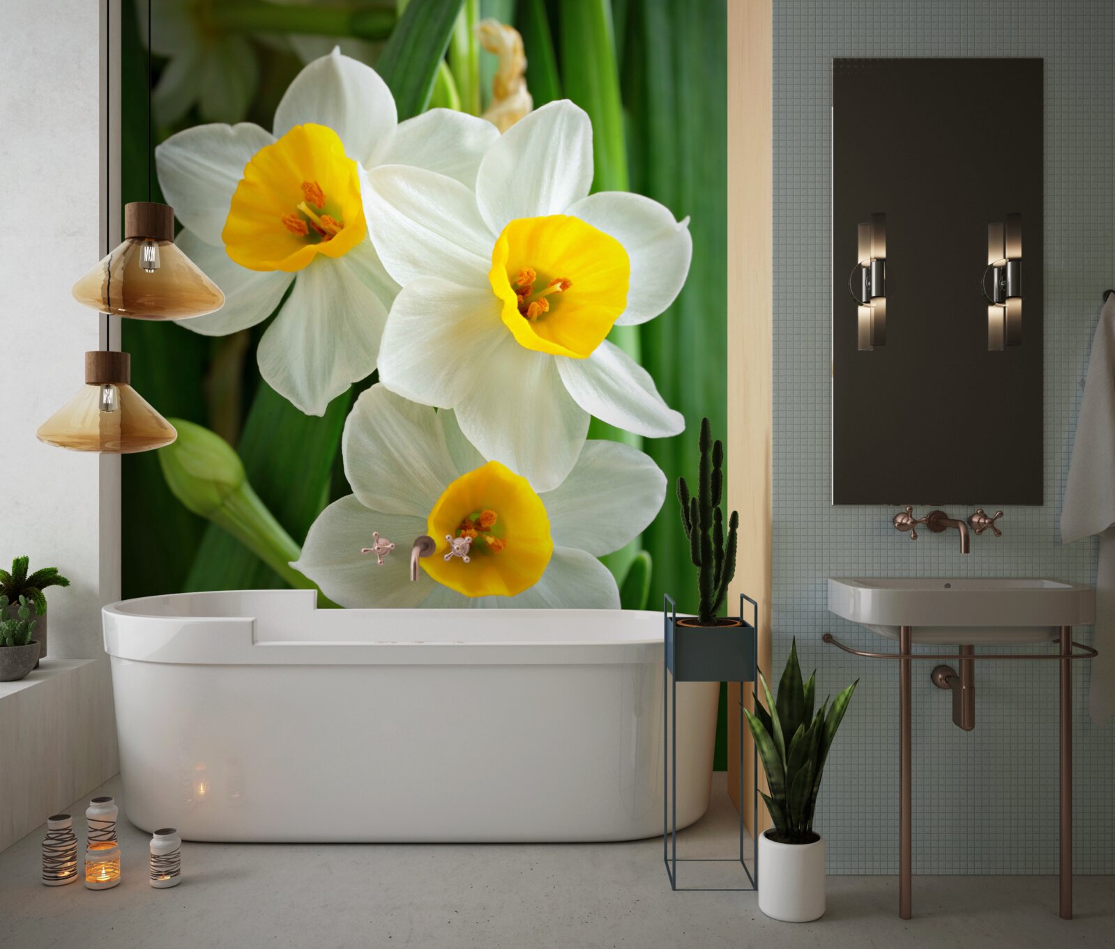 Fototapeta krásne, pôvabné letné narcisy