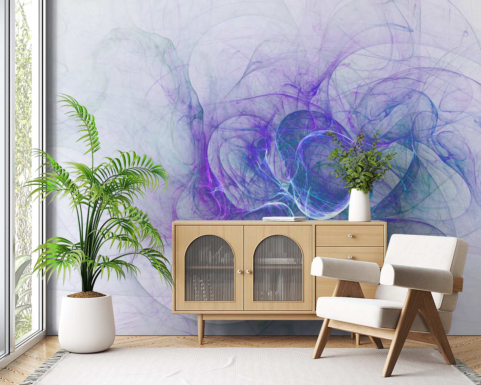 Fototapeta nervózne bunky v abstrakcii na bielom pozadí