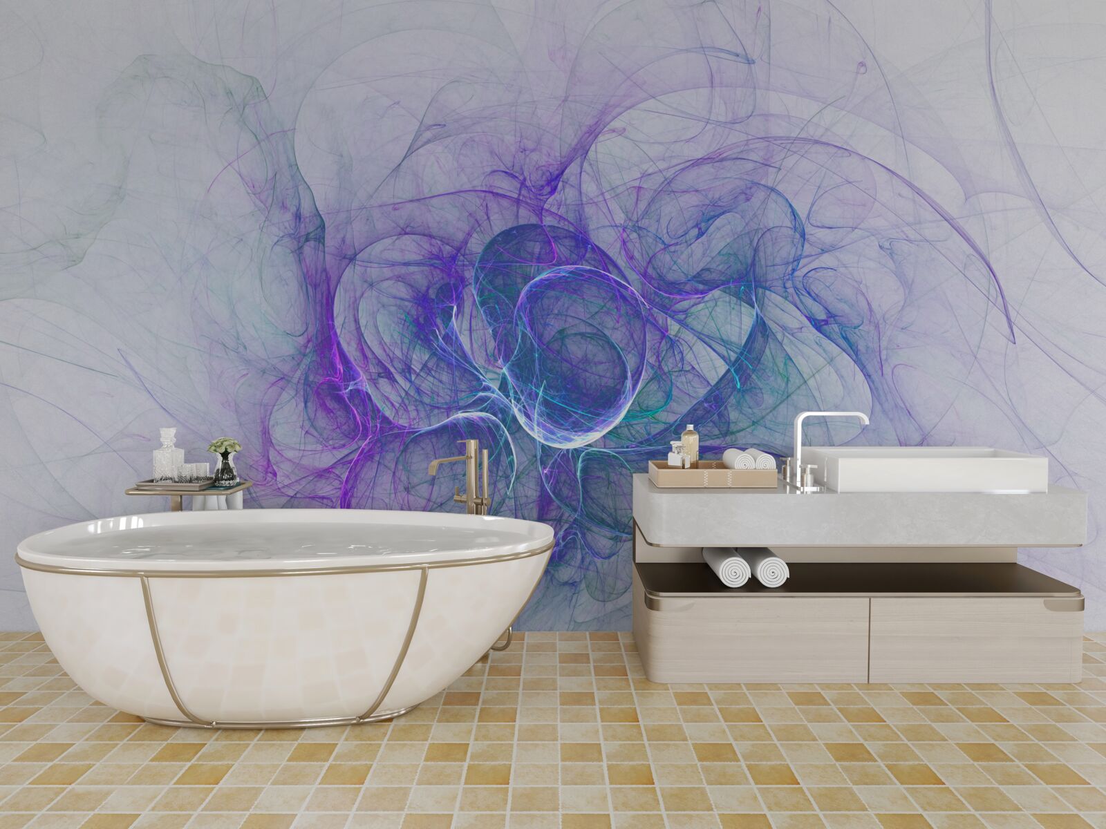 Fototapeta nervózne bunky v abstrakcii na bielom pozadí