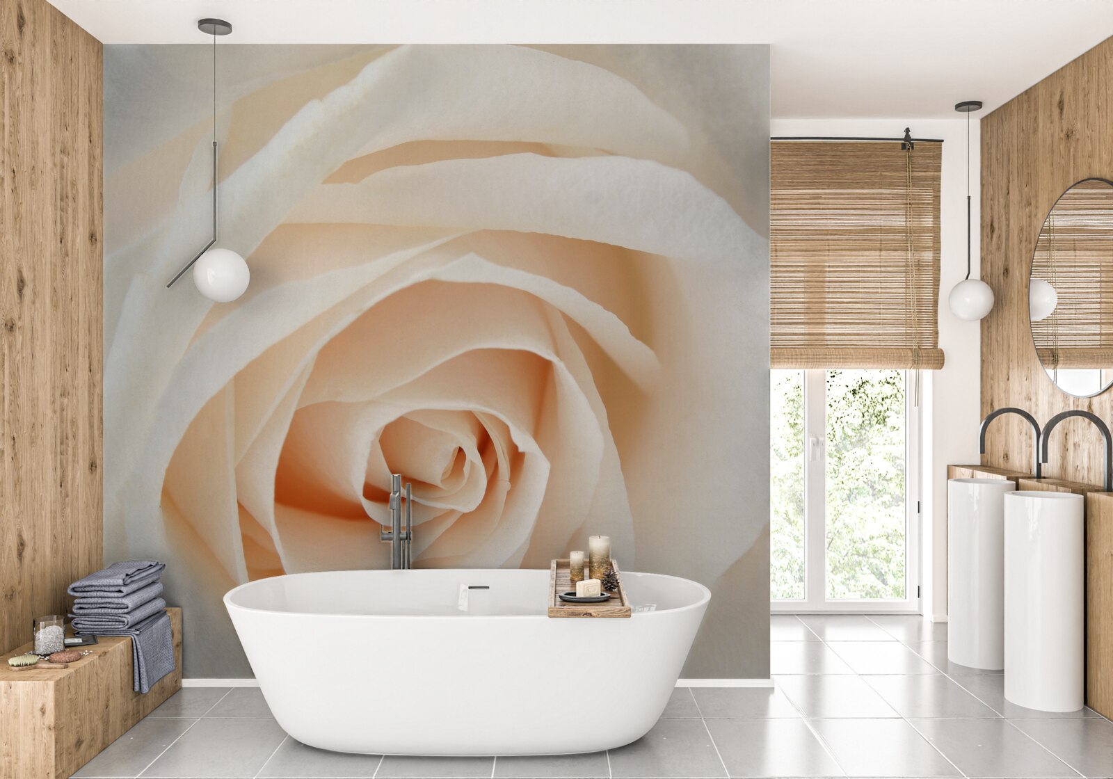 Fototapeta Krámová ruža semnými okvetnými lístkami v celej svojej kráse