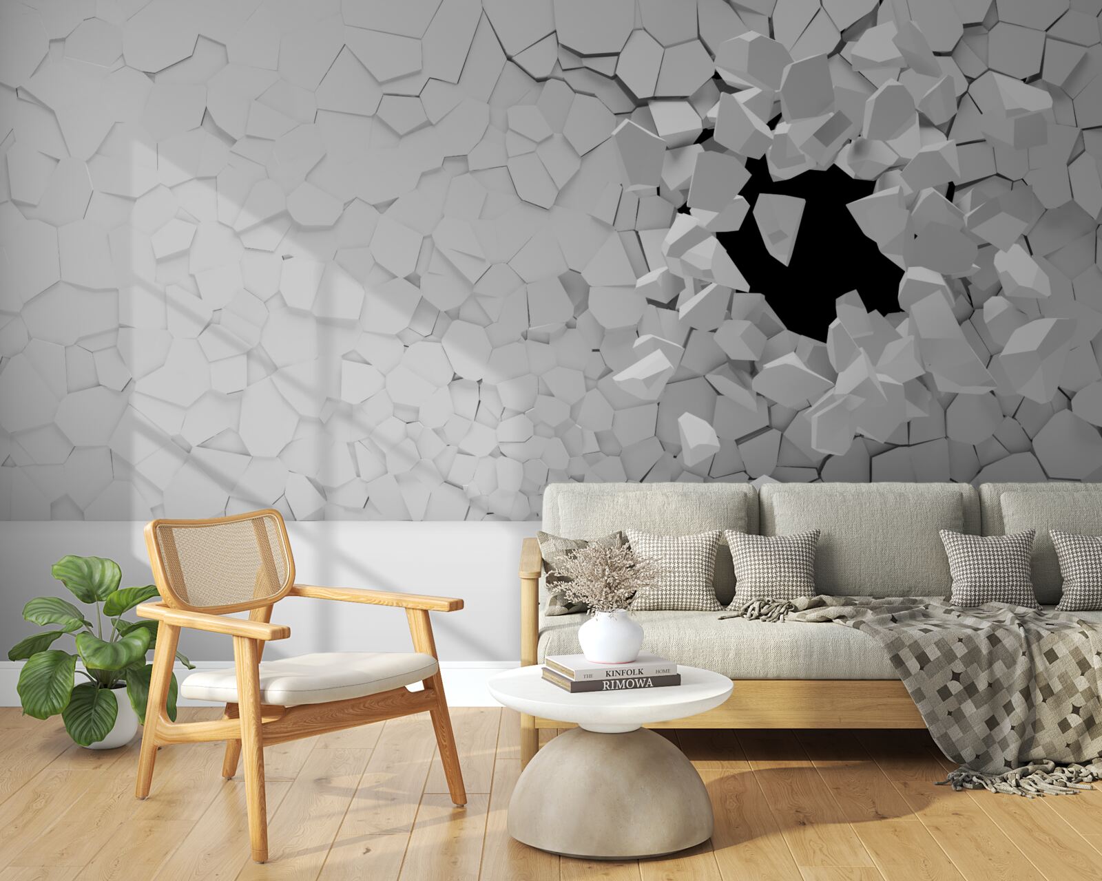 Fototapeta poškodený sivý kamenný múr