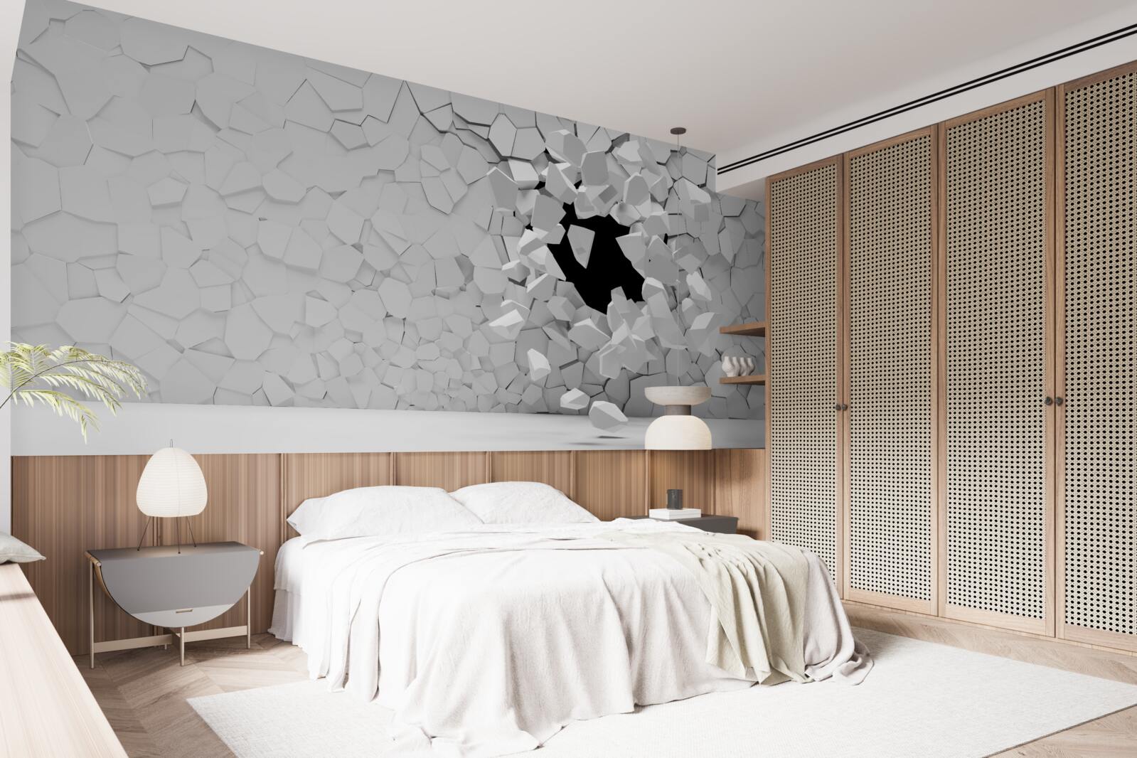 Fototapeta poškodený sivý kamenný múr