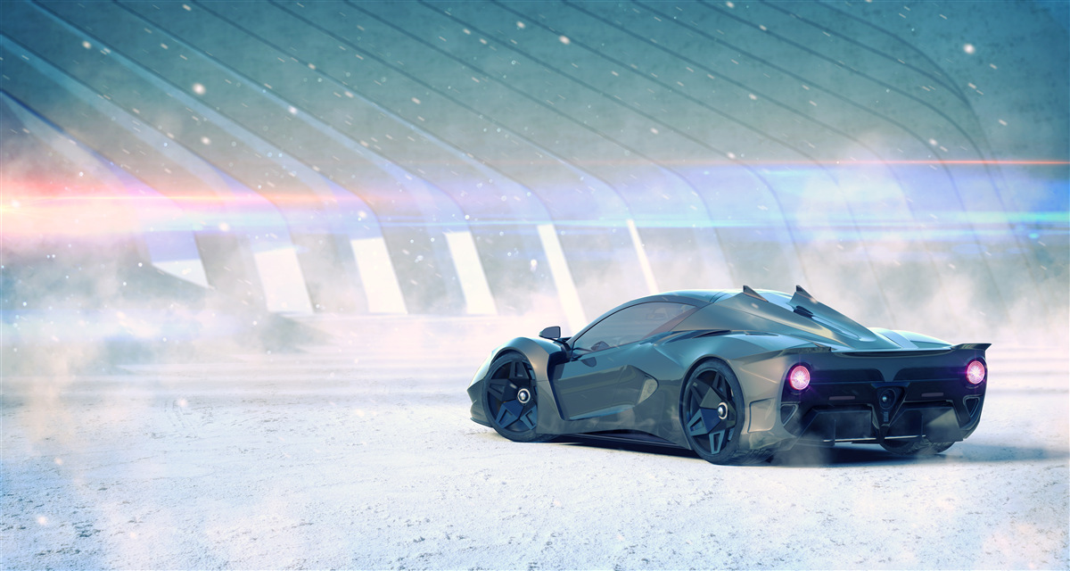 Fototapeta pretekárske auto na štartovej čiare