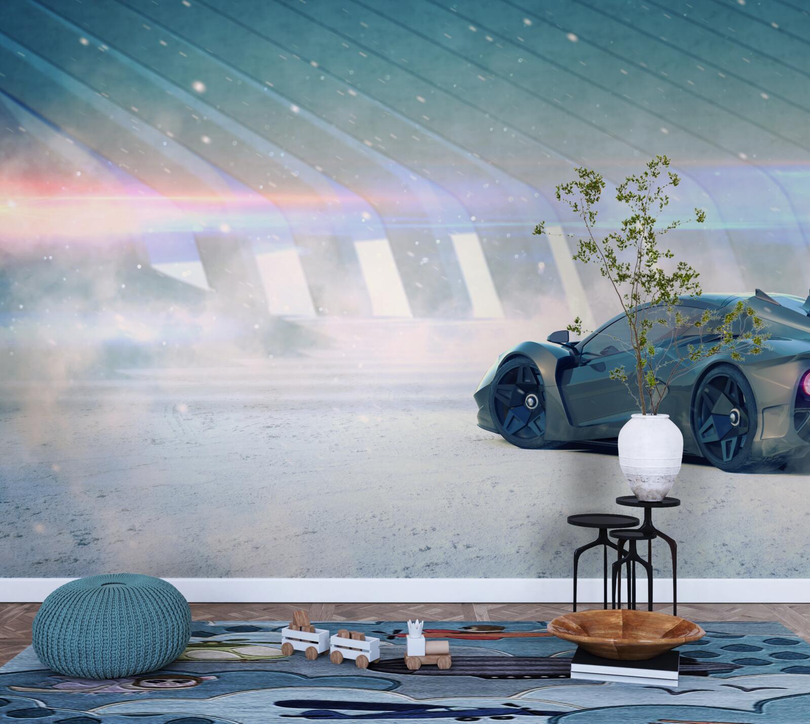 Fototapeta pretekárske auto na štartovej čiare