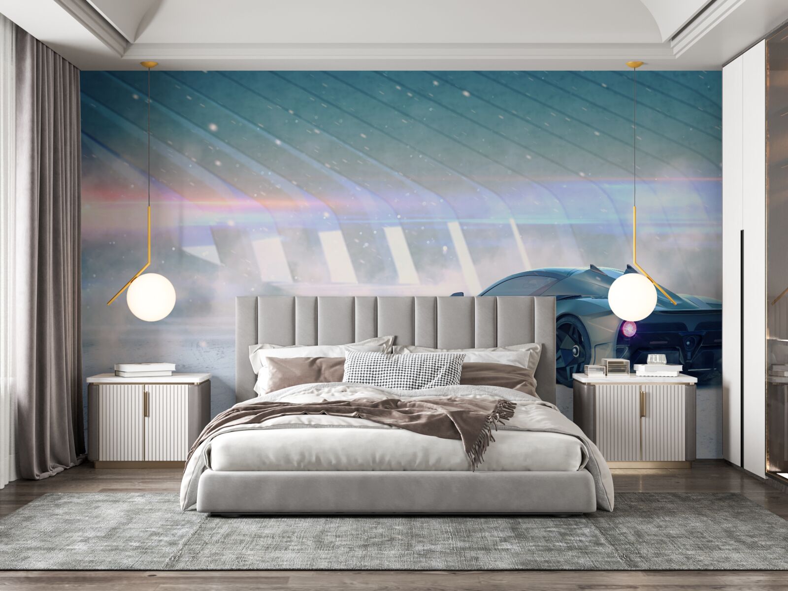 Fototapeta pretekárske auto na štartovej čiare