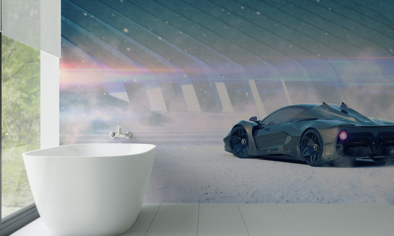 Fototapeta pretekárske auto na štartovej čiare