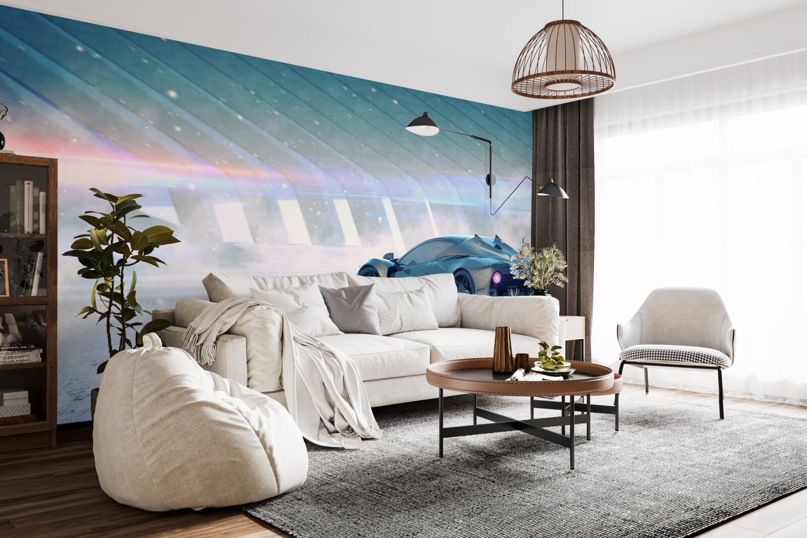 Fototapeta pretekárske auto na štartovej čiare