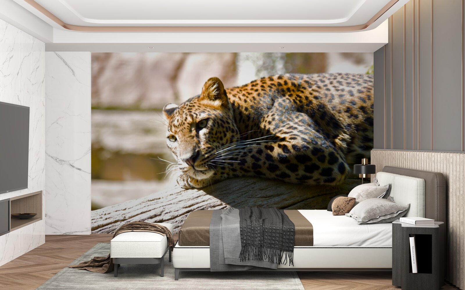 Fototapeta pantery sa vyhrievajú na horúcej soli