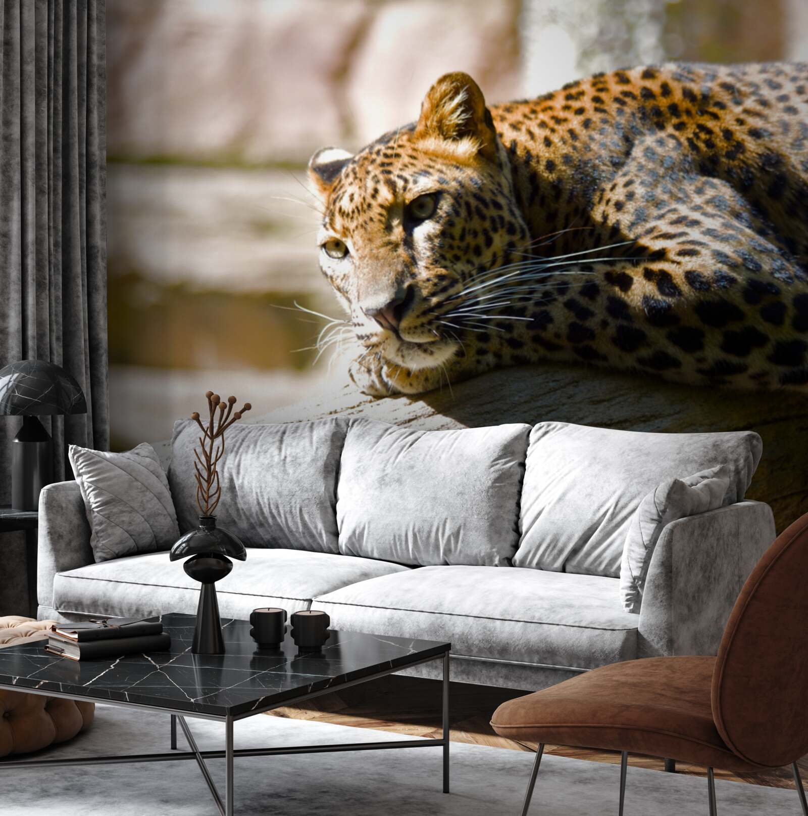 Fototapeta pantery sa vyhrievajú na horúcej soli