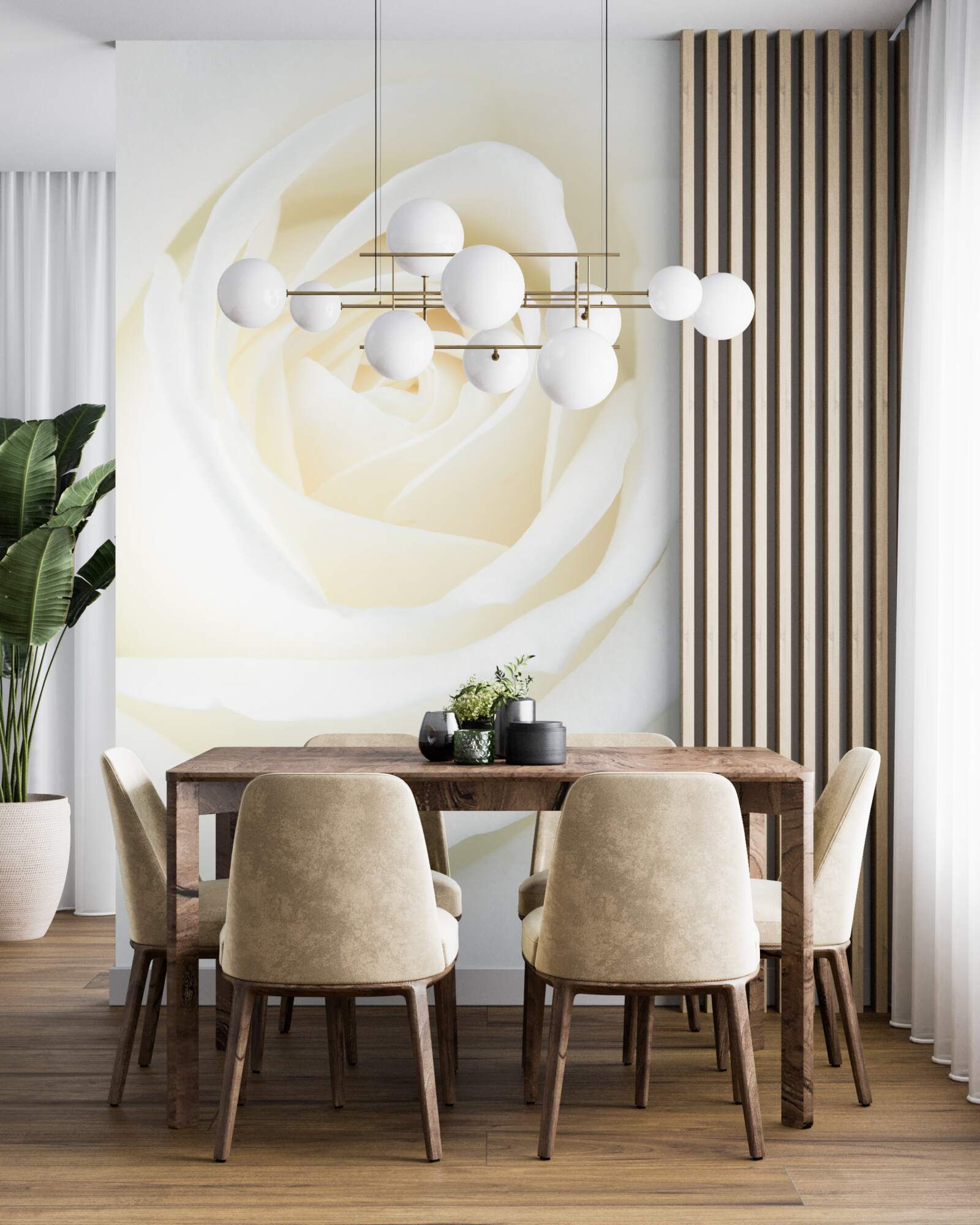 Fototapeta detailný záber na snehobiele púčiky ruží