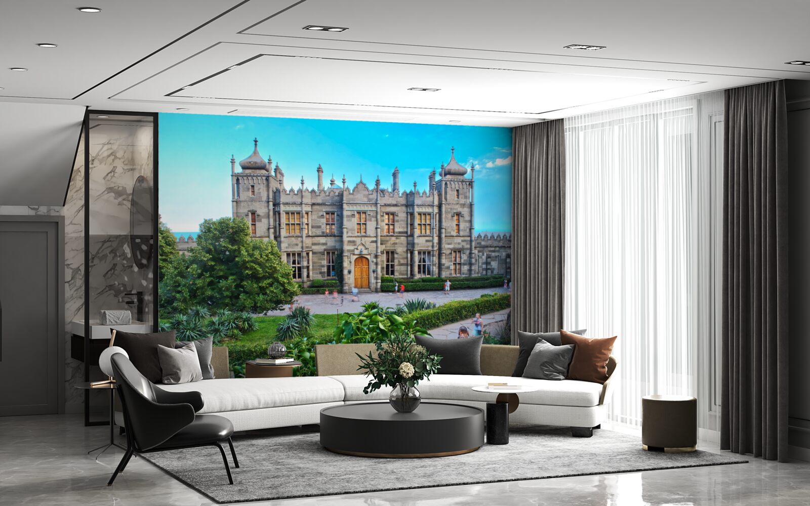 Fototapeta Worontsovský palác so záhradou vo dvore