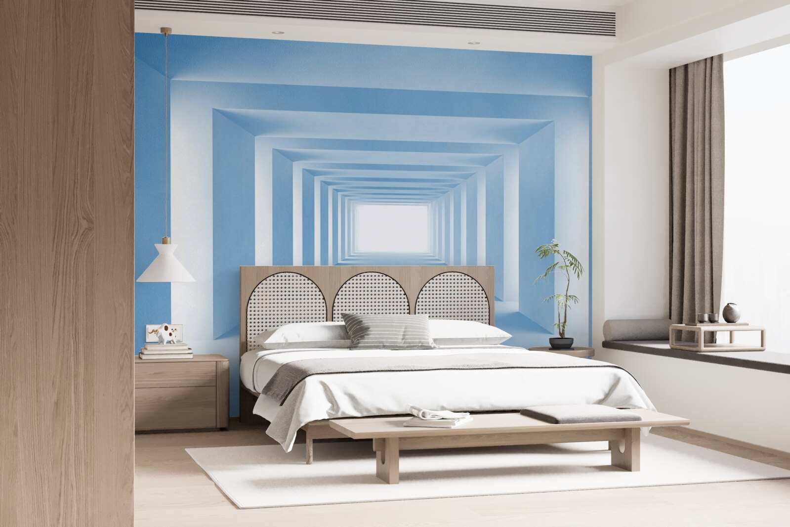 Fototapeta nekonečne ustupujúce pravouhlé oblúkové konštrukcie