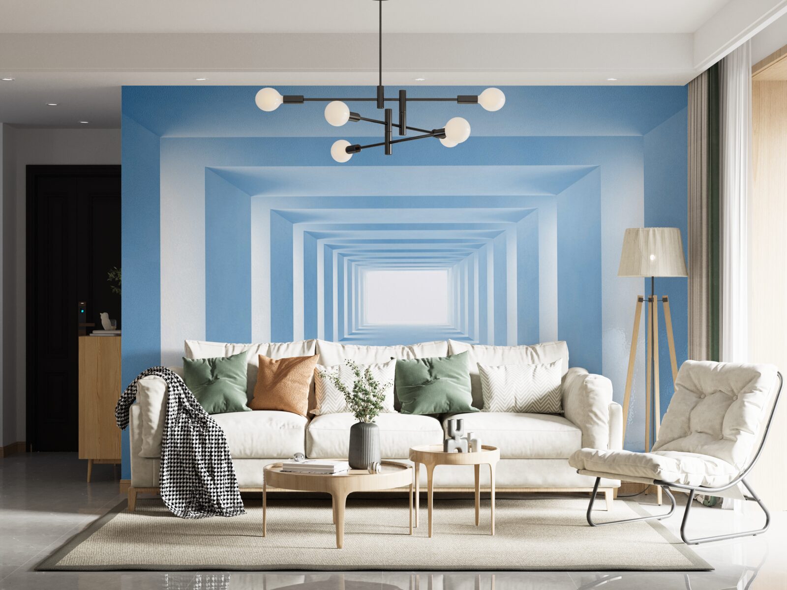 Fototapeta nekonečne ustupujúce pravouhlé oblúkové konštrukcie