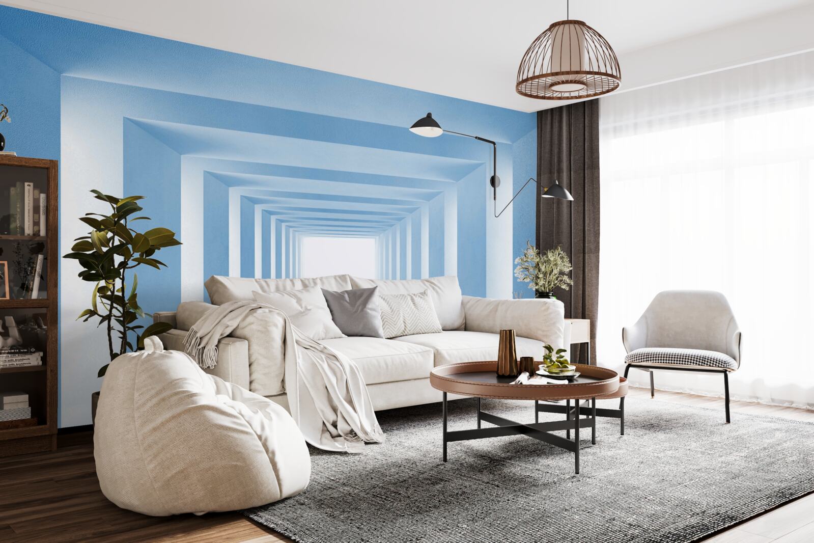 Fototapeta nekonečne ustupujúce pravouhlé oblúkové konštrukcie