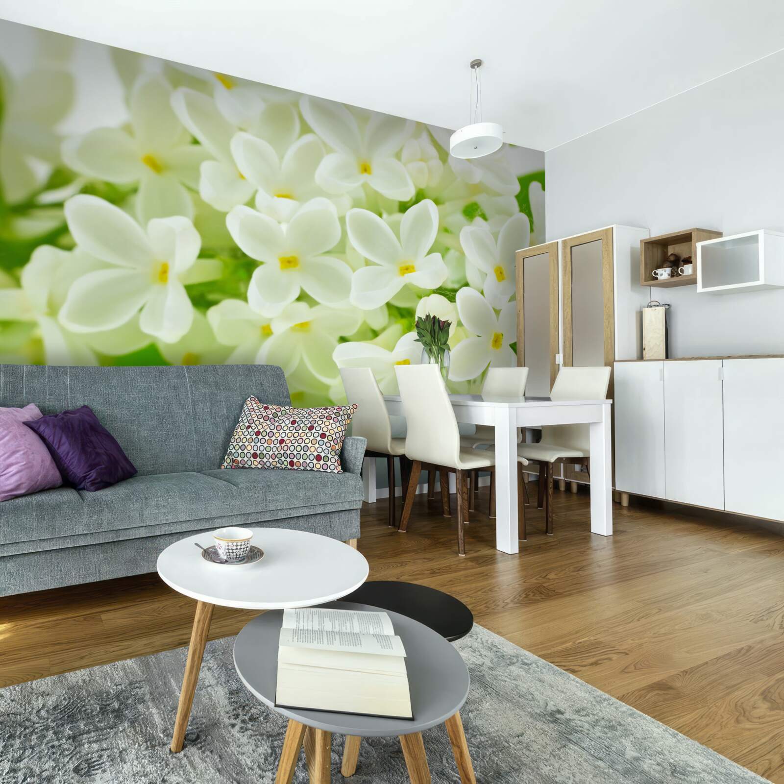 Fototapeta snehobiele kvety štedré pokrytie strom