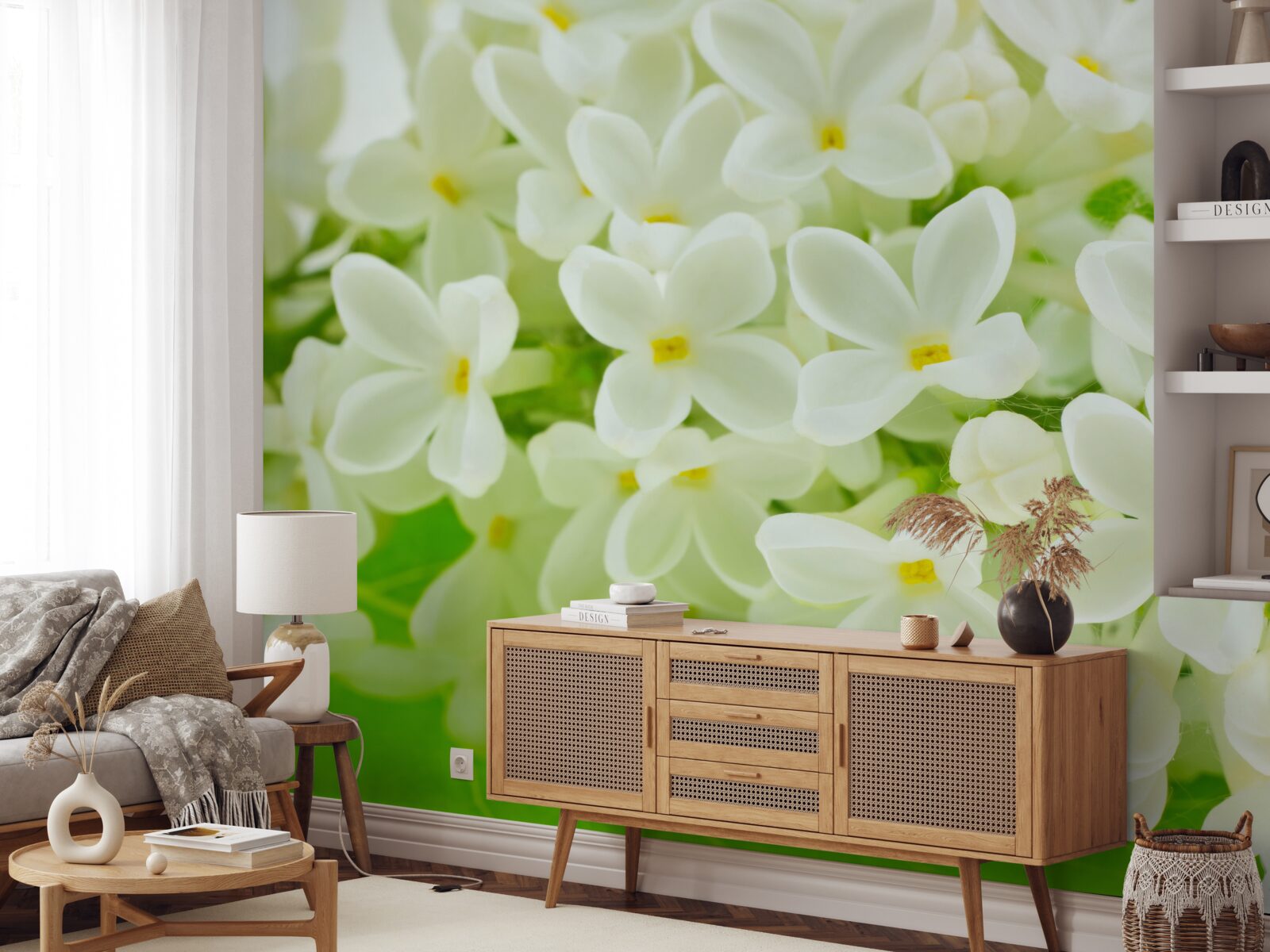 Fototapeta snehobiele kvety štedré pokrytie strom