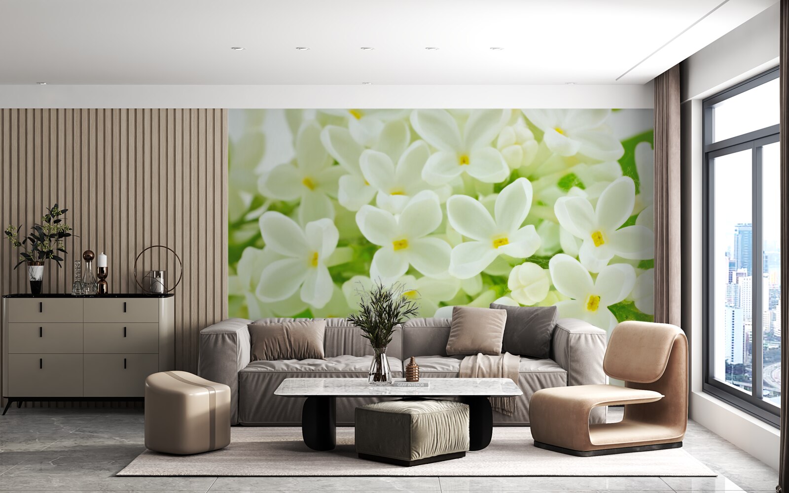 Fototapeta snehobiele kvety štedré pokrytie strom