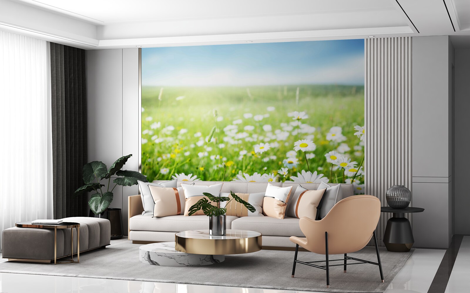 Fototapeta sedmokrásky bielky na soli