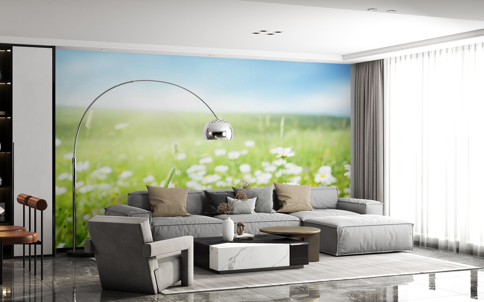 Fototapeta sedmokrásky bielky na soli