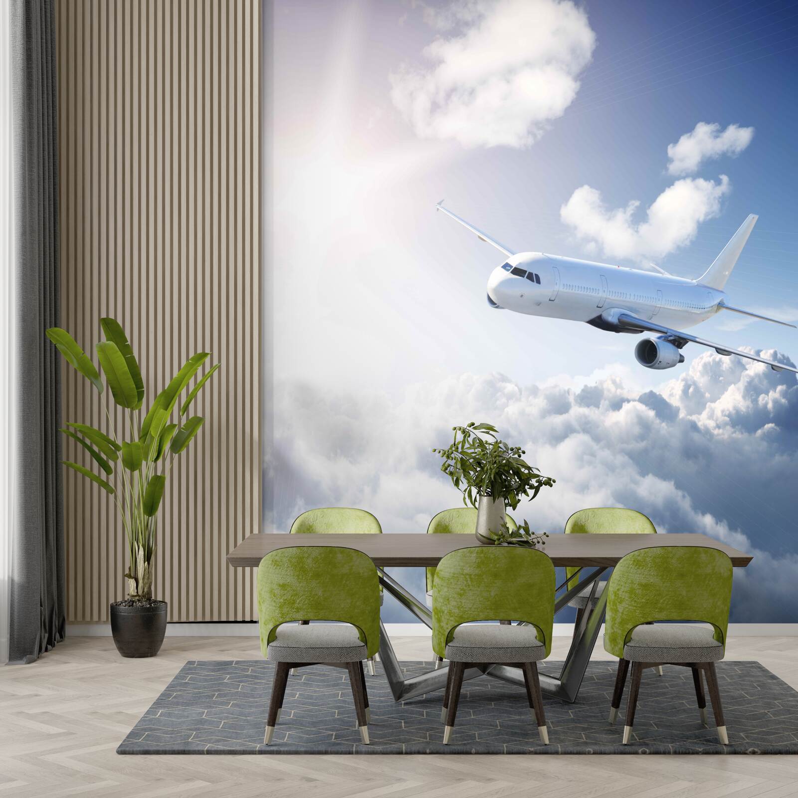 Fototapeta lietadlo pre cestujúcich vzlieta do vzduchu