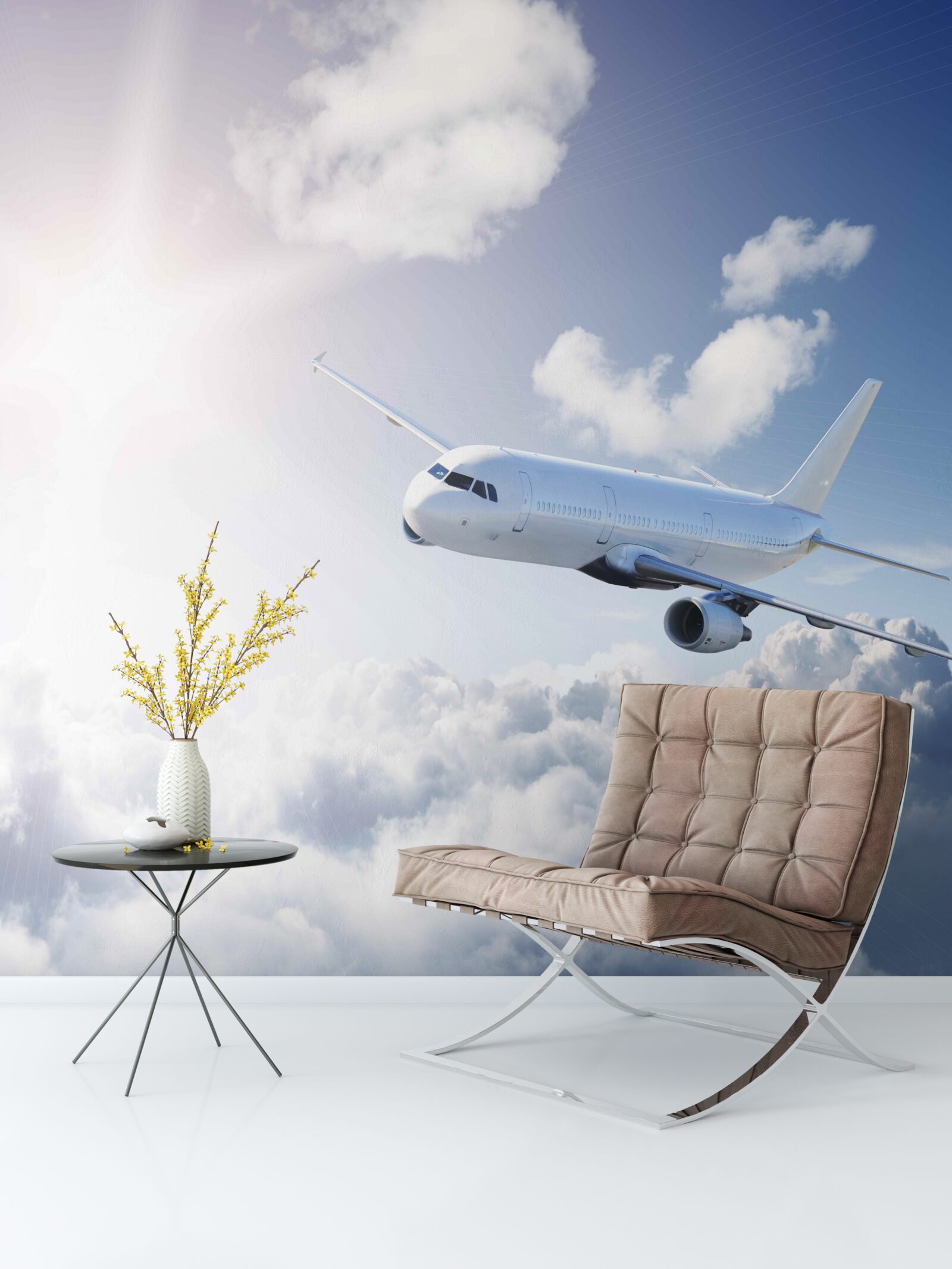 Fototapeta lietadlo pre cestujúcich vzlieta do vzduchu