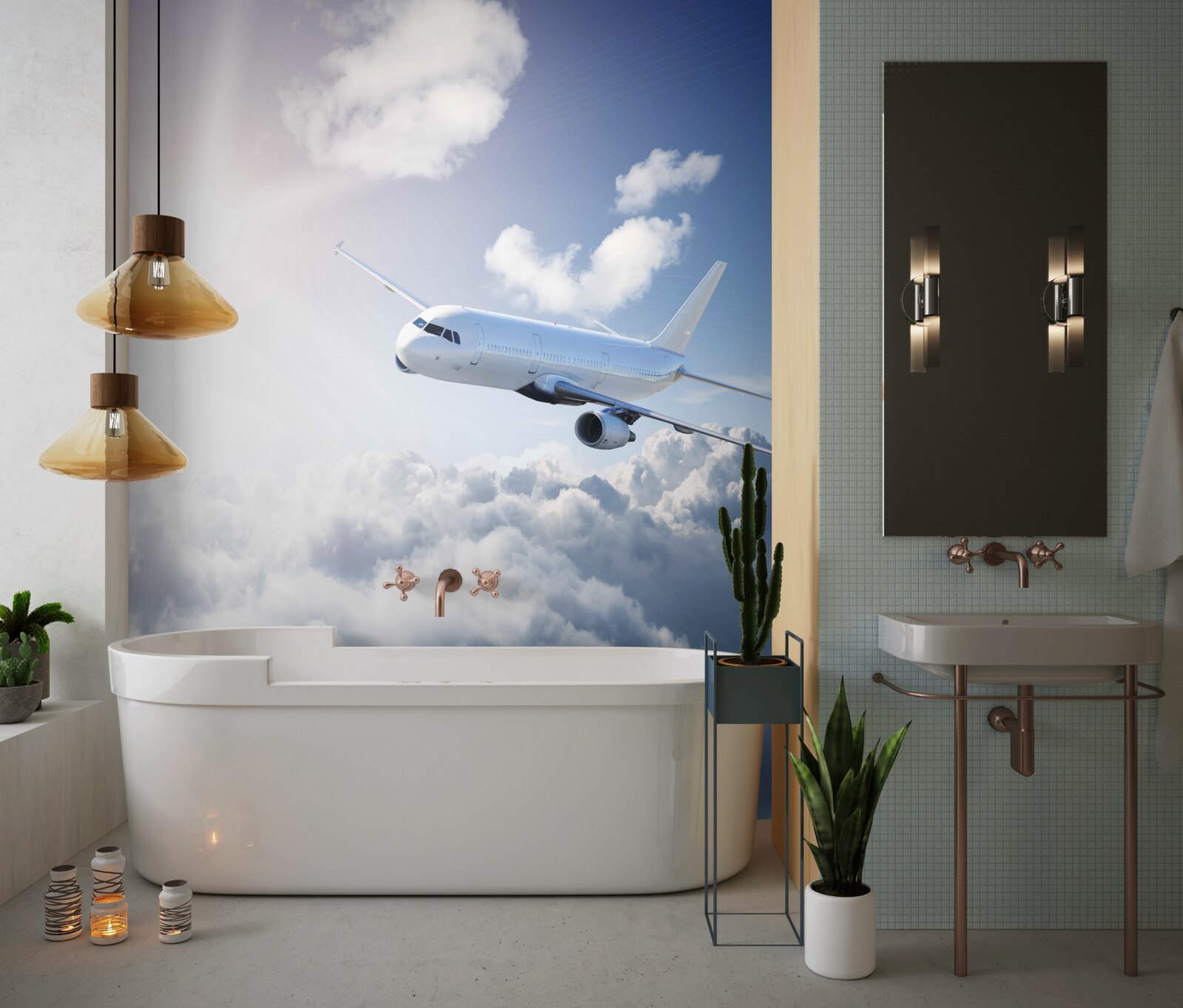 Fototapeta lietadlo pre cestujúcich vzlieta do vzduchu