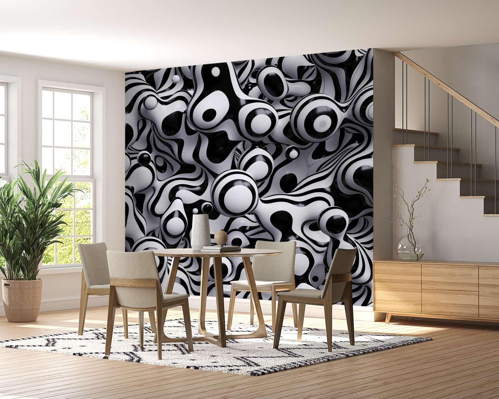 Fototapeta tmavé kvapky na vonkajšej strane bielej vody vytvárajú abstraktu