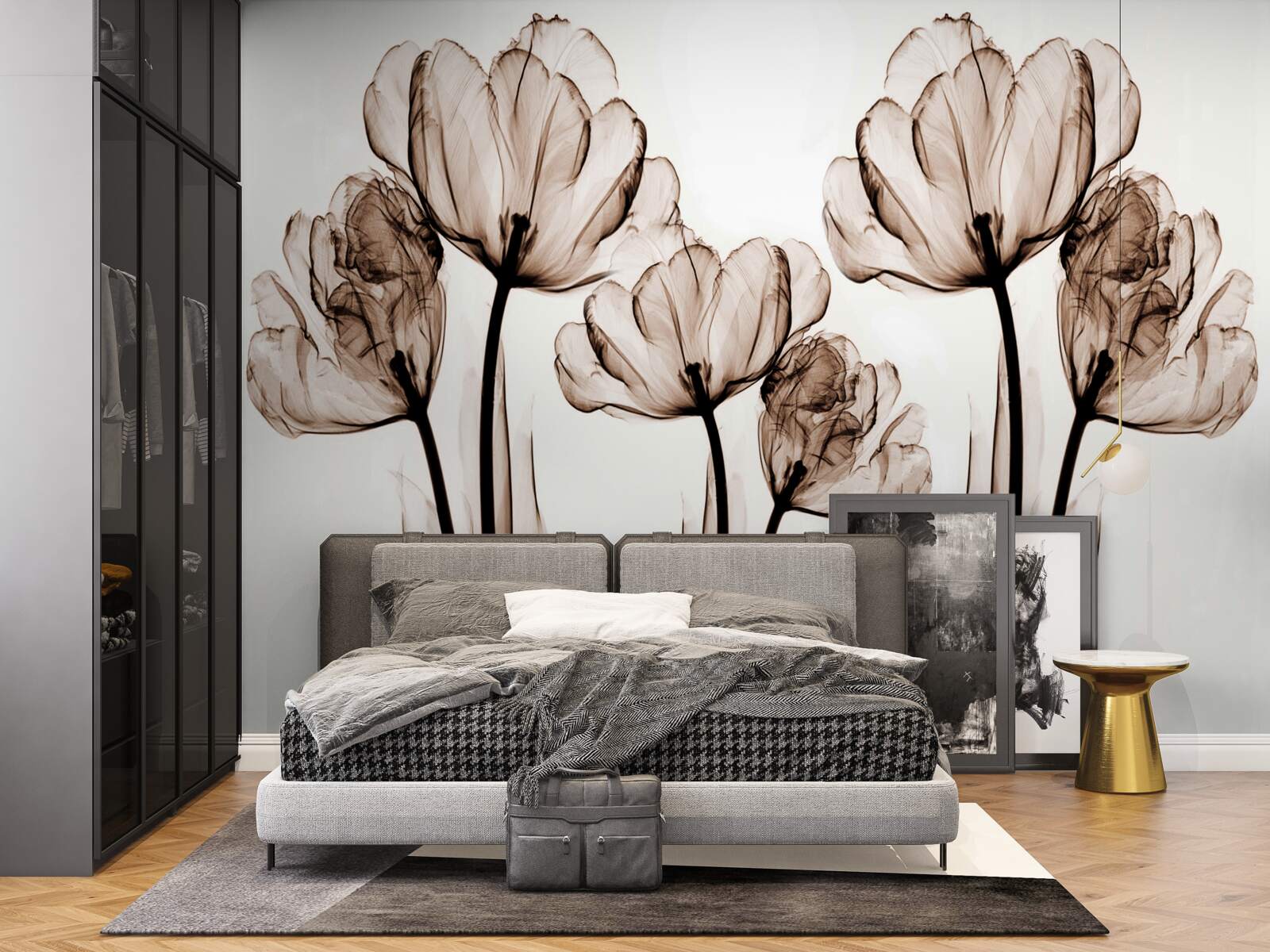 Fototapeta jemné a pôvabné kvety s priehľadnými púčikmi