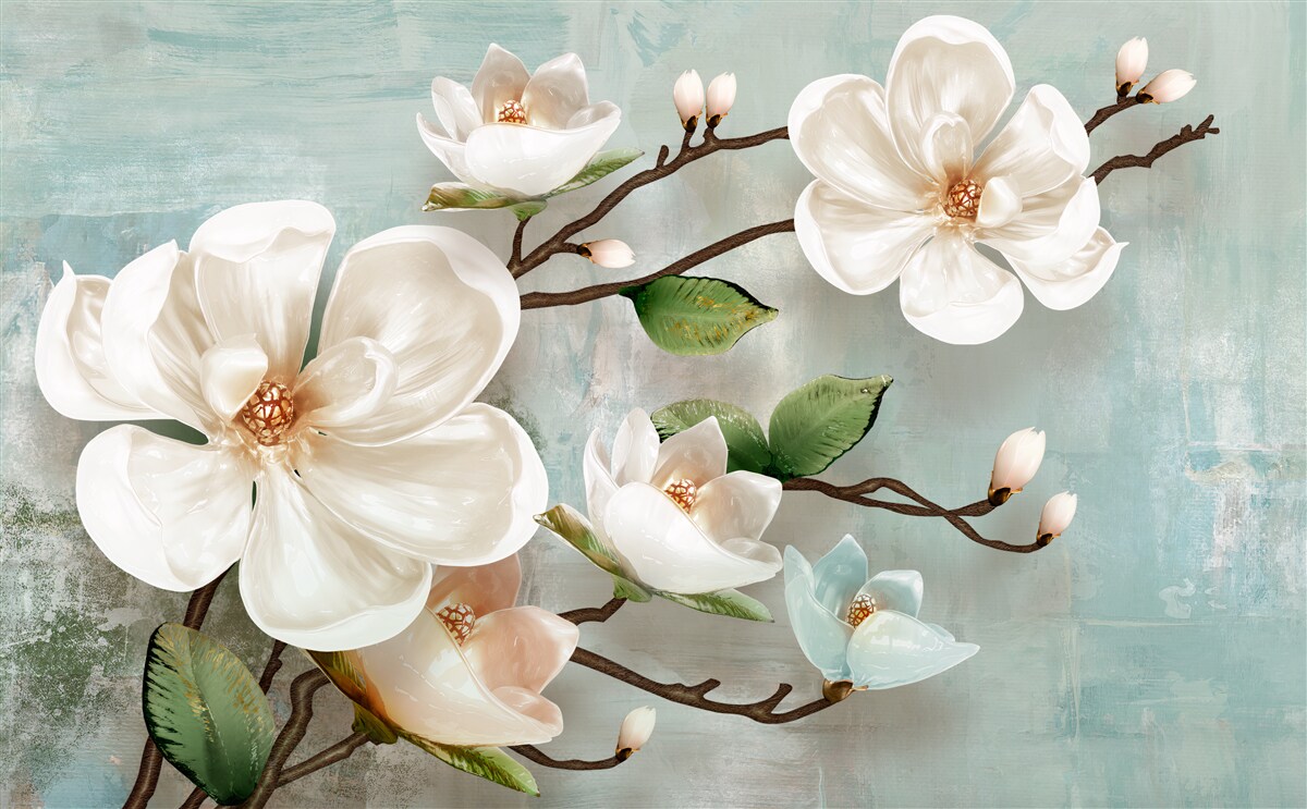 Fototapeta veľa bielych orchideí v záhrade