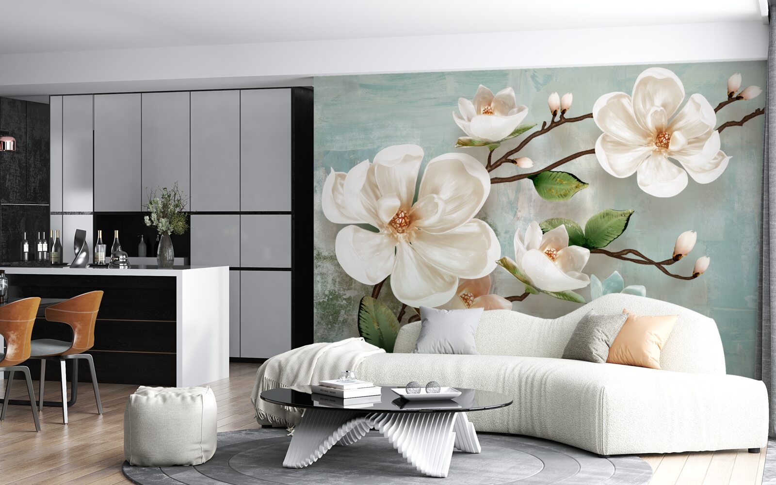 Fototapeta veľa bielych orchideí v záhrade