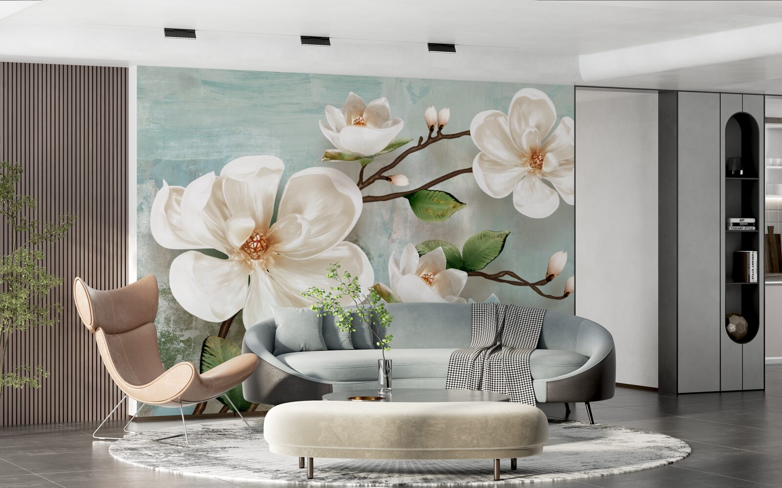 Fototapeta veľa bielych orchideí v záhrade