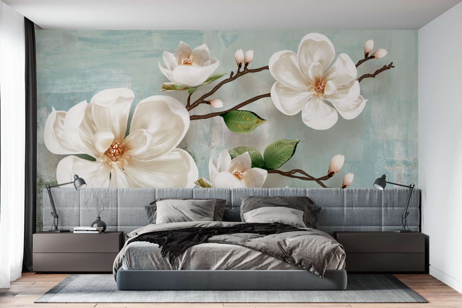 Fototapeta veľa bielych orchideí v záhrade