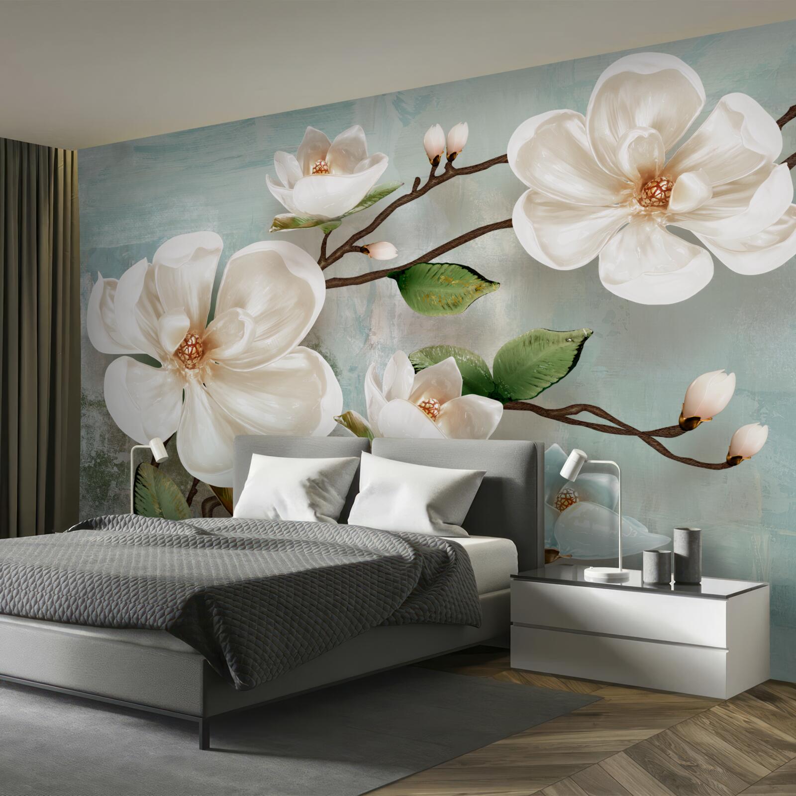 Fototapeta veľa bielych orchideí v záhrade