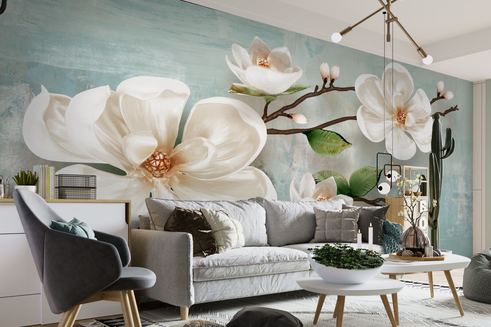 Fototapeta veľa bielych orchideí v záhrade